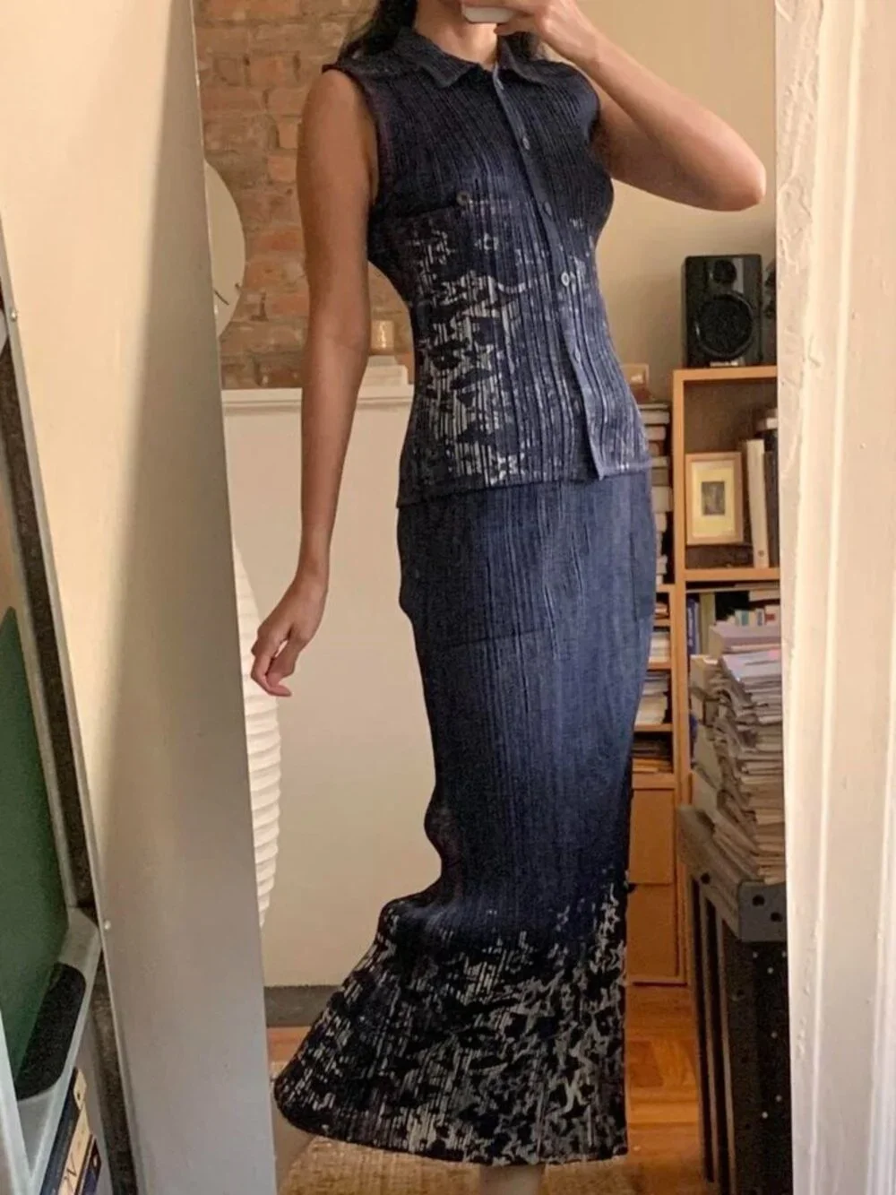 Issey Miyake Pleats Please Denim Star Set Dark Navy JP4